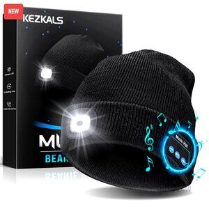 Bluetooth Beanie Hat with Speakers, Winter Tech Gift for Men, Stretch Knit